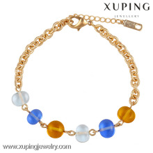 74204 yiwu market fashion jewelry 18k gold women bead bracelet